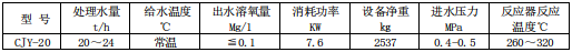 除氧器性能規(guī)格